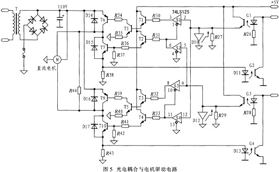 光電耦合與電機驅(qū)動電路